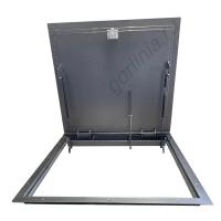 Люк рифленый утепленный со скрытыми петлями, амортизаторами и замком дверью со скрытыми петлями, амортизаторами и замком