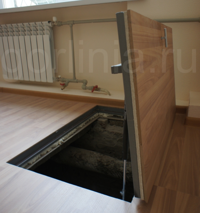 Дверца с ламинатом Напольный люк под ламинат