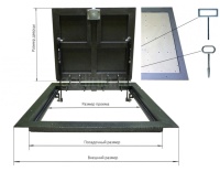 Напольный люк Стелс 700*700 образец
