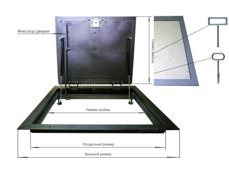 Напольный люк Стелс-У 1000*1500п уголок утепленный образец